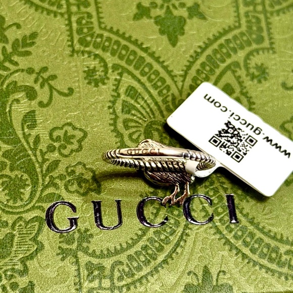 Gucci Garden Bird Ring Sterling Silver Size 6 NIB - Picture 4 of 7